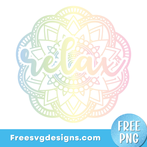 Relax Mandala PNG Free sublimation design