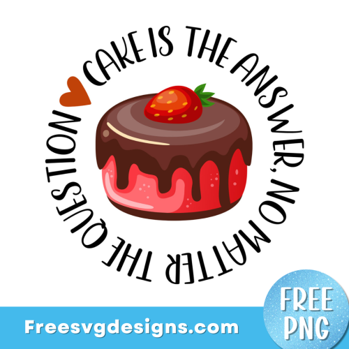 Cake PNG Free Sublimation Design