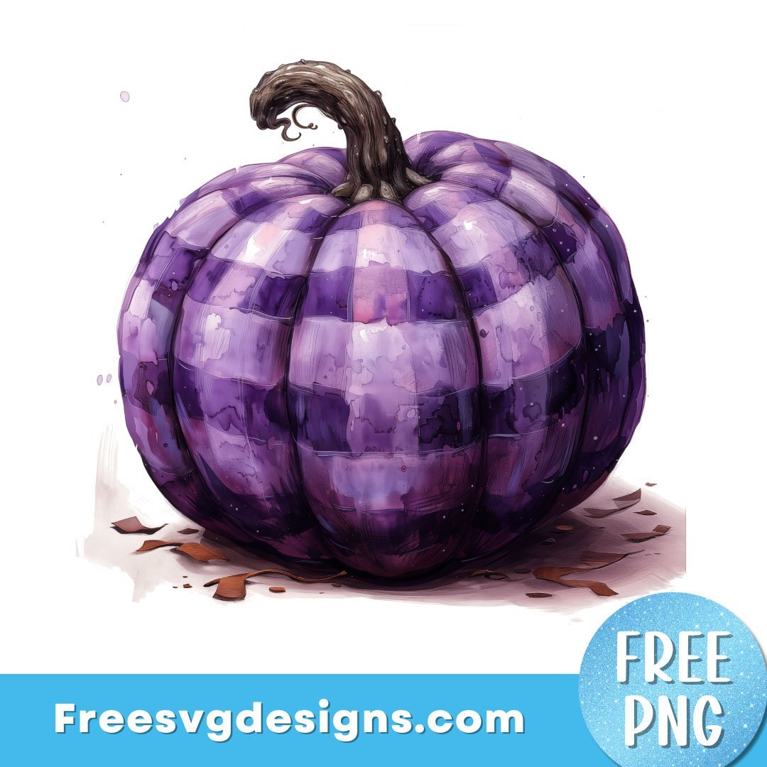 Purple Fall Pumpkin PNG Sublimation Design – Free PNG Download 3391