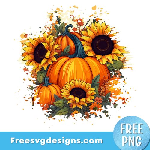 Fall Pumpkin PNG Free Sublimation Designs