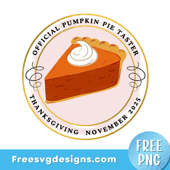 Fall Pumpkin Pie PNG Sublimation Design – Free PNG Download 3413