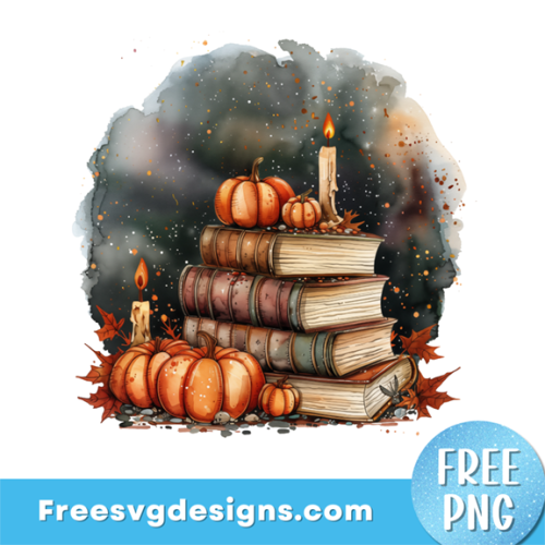 Vintage Books PNG Free Sublimation Design