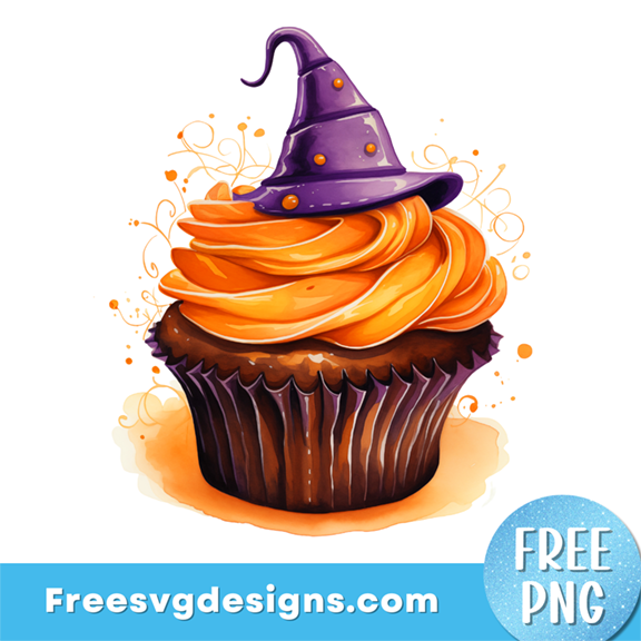 WItch Cupcake PNG Sublimation Design – Free PNG Download 3403