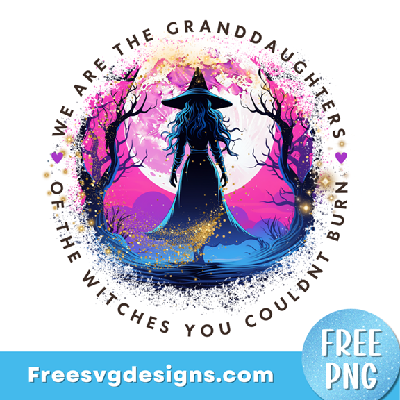 WItch PNG Sublimation Design – Free PNG Download 3409