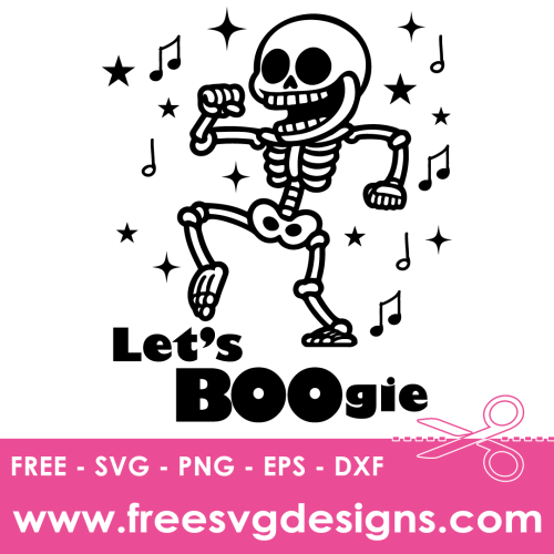 Dancing Skeleton SVG Free Halloween SVG Design