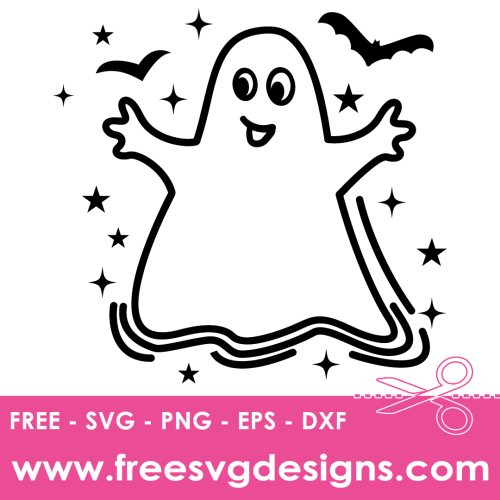 Dancing Ghost SVG Free Halloween SVG