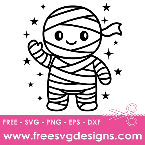 Cute Mummy SVG, Halloween SVG - Free SVG Designs