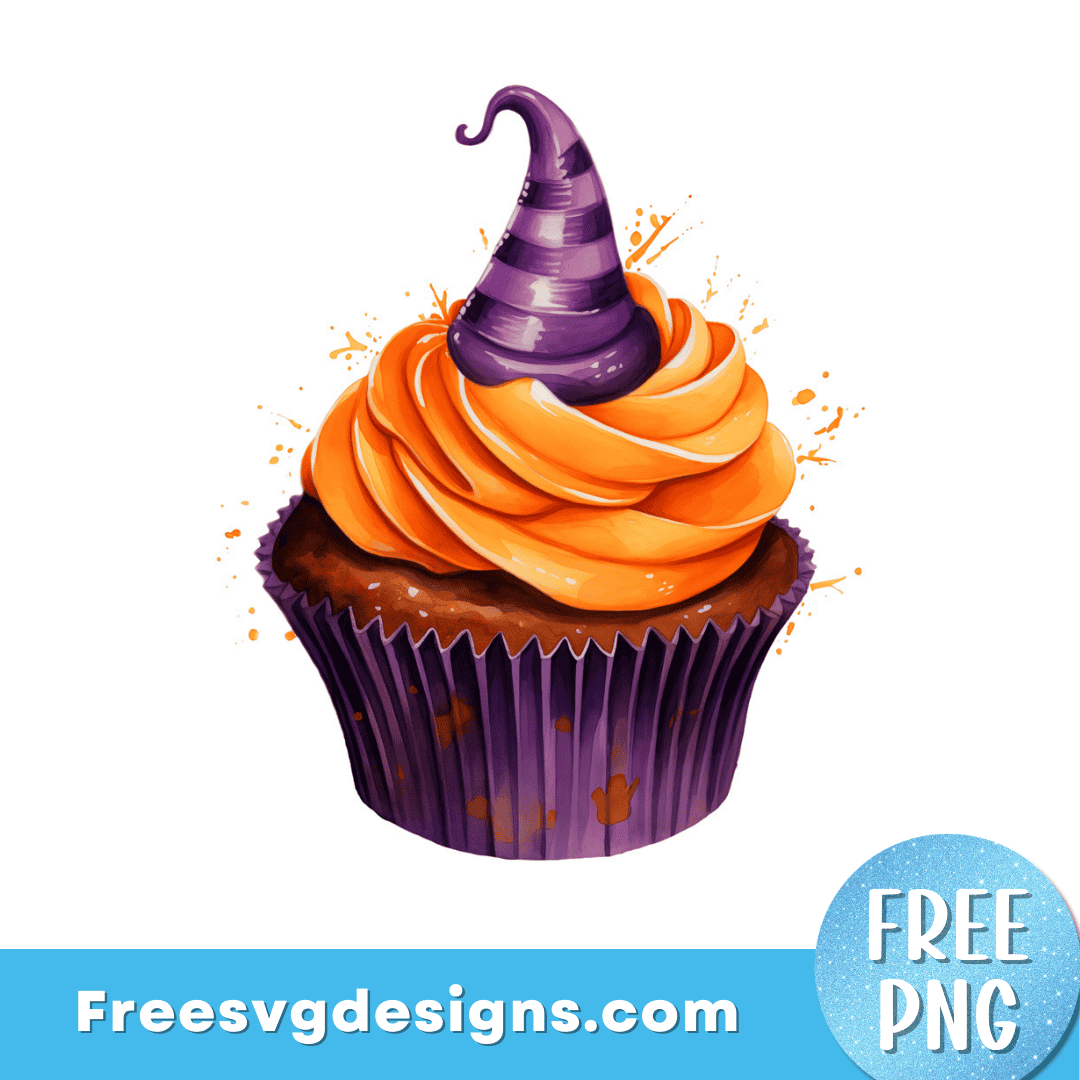 Halloween Cupcake PNG Free Sublimation Design – Free PNG Download 3435
