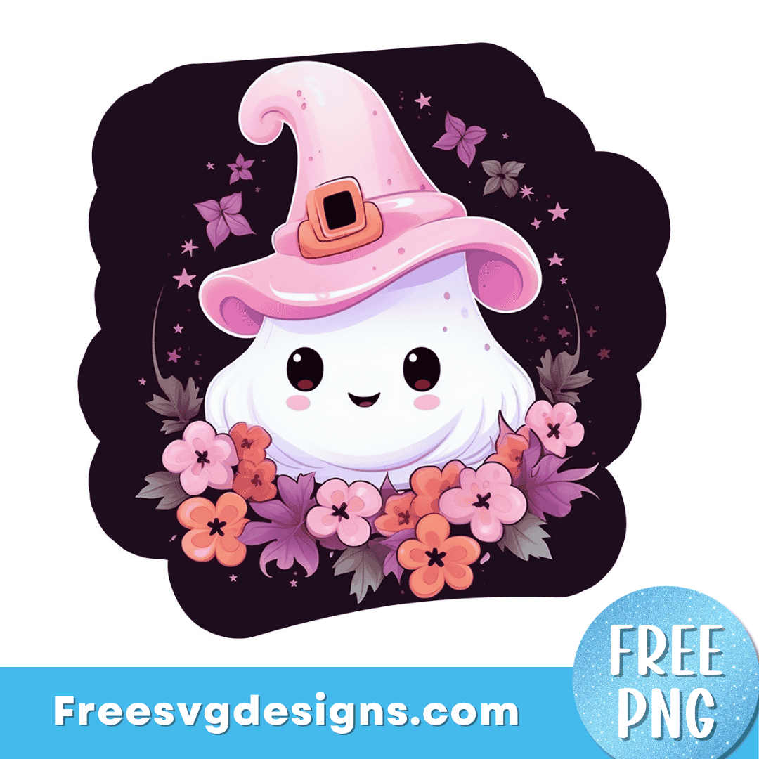 Cute Ghost Halloween PNG Free Sublimation Design – Free PNG Download 3440