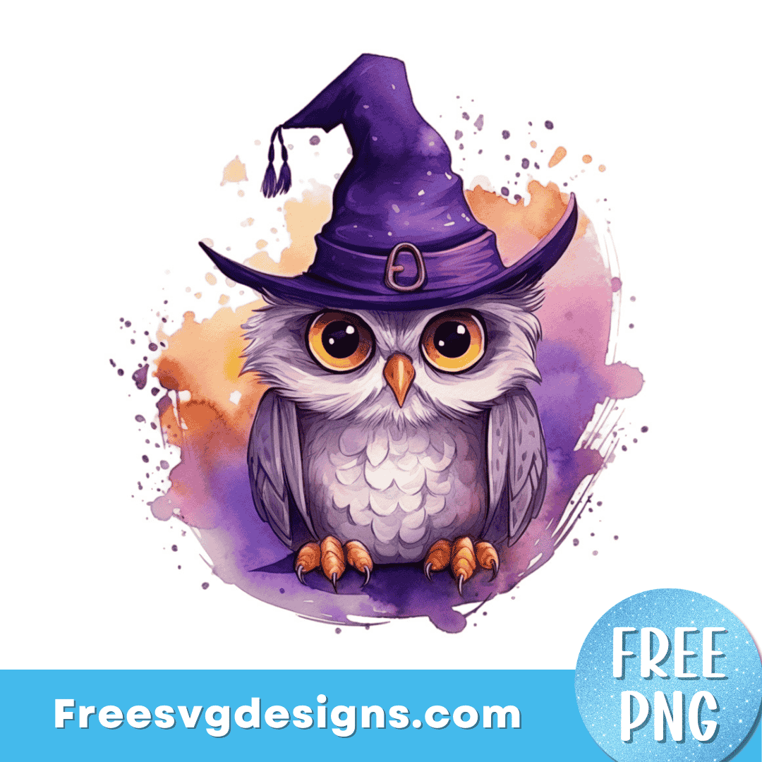 Owl Halloween PNG Free Sublimation Design – Free PNG Download 3441