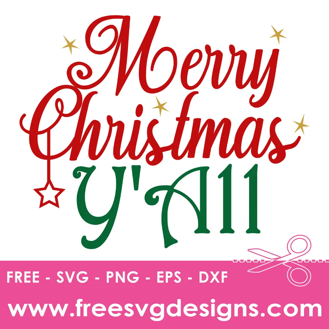 Quote Merry Christmas Yall Free SVG Files 1149