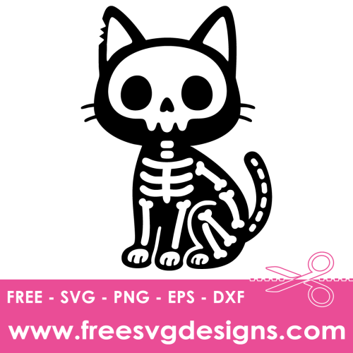Cat Skeleton SVG Halloween SVG Free SVG Designs