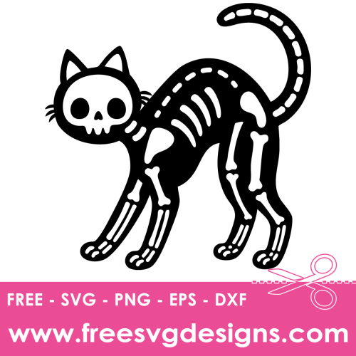 Cat Skeleton SVG Halloween SVG Free SVG Designs