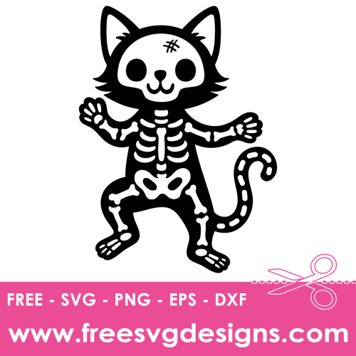 Cat Skeleton SVG Halloween SVG Free SVG Designs