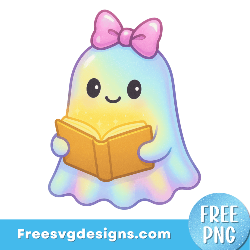 Cute Ghost PNG Halloween PNG Free Sublimation Design