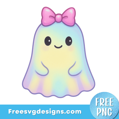 Cute Ghost PNG Halloween PNG Free Sublimation Design