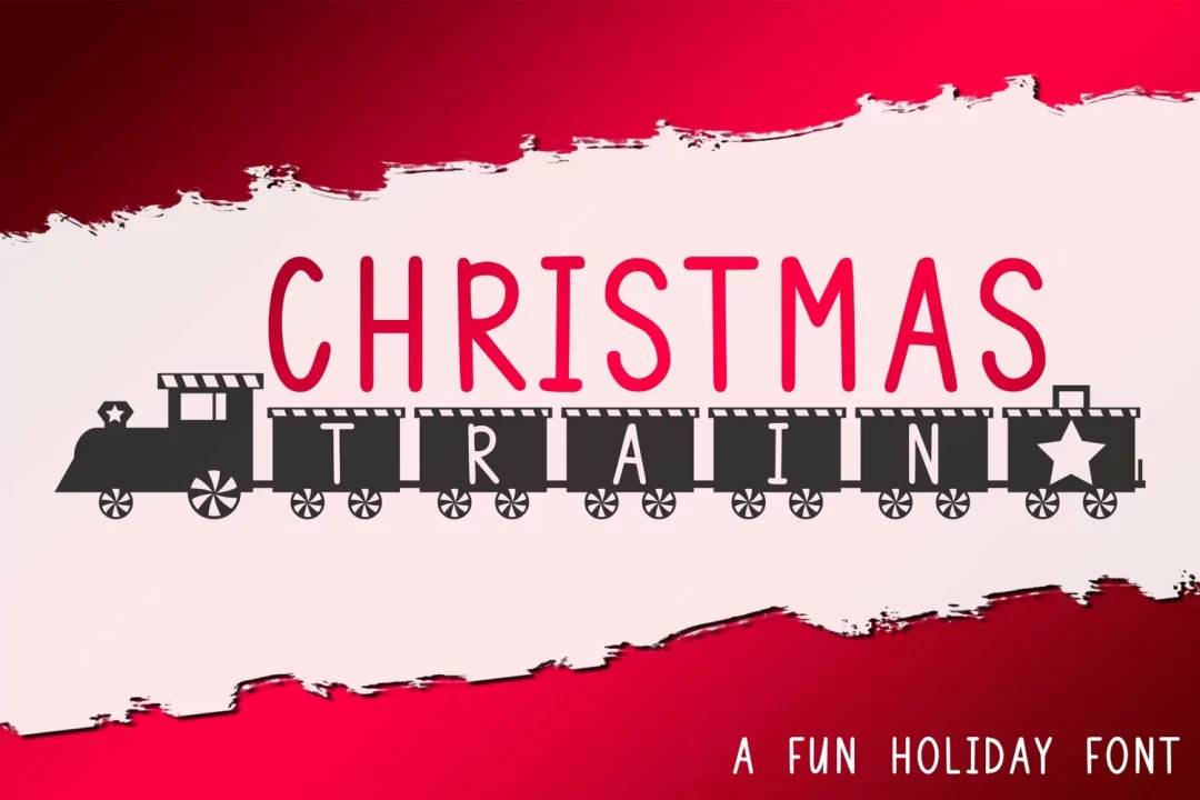 Train Christmas Font