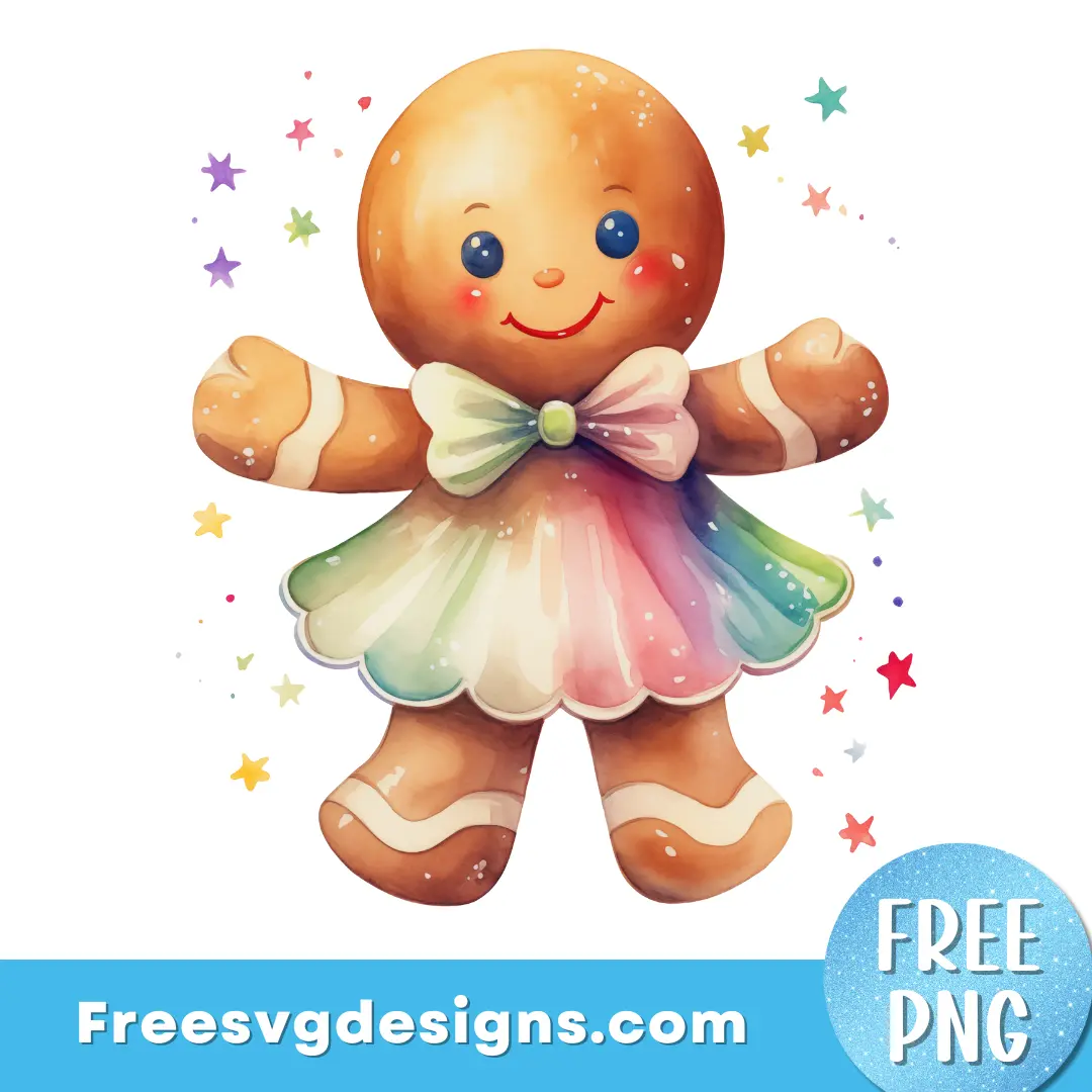 Christmas Gingerbread PNG | Free Sublimation Design 3501