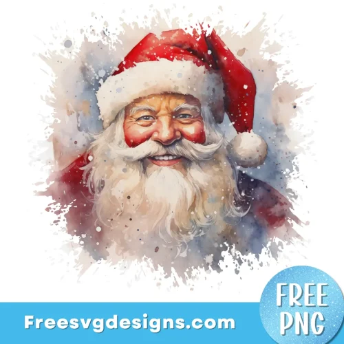 Watercolour Santa PNG Free sublimation design