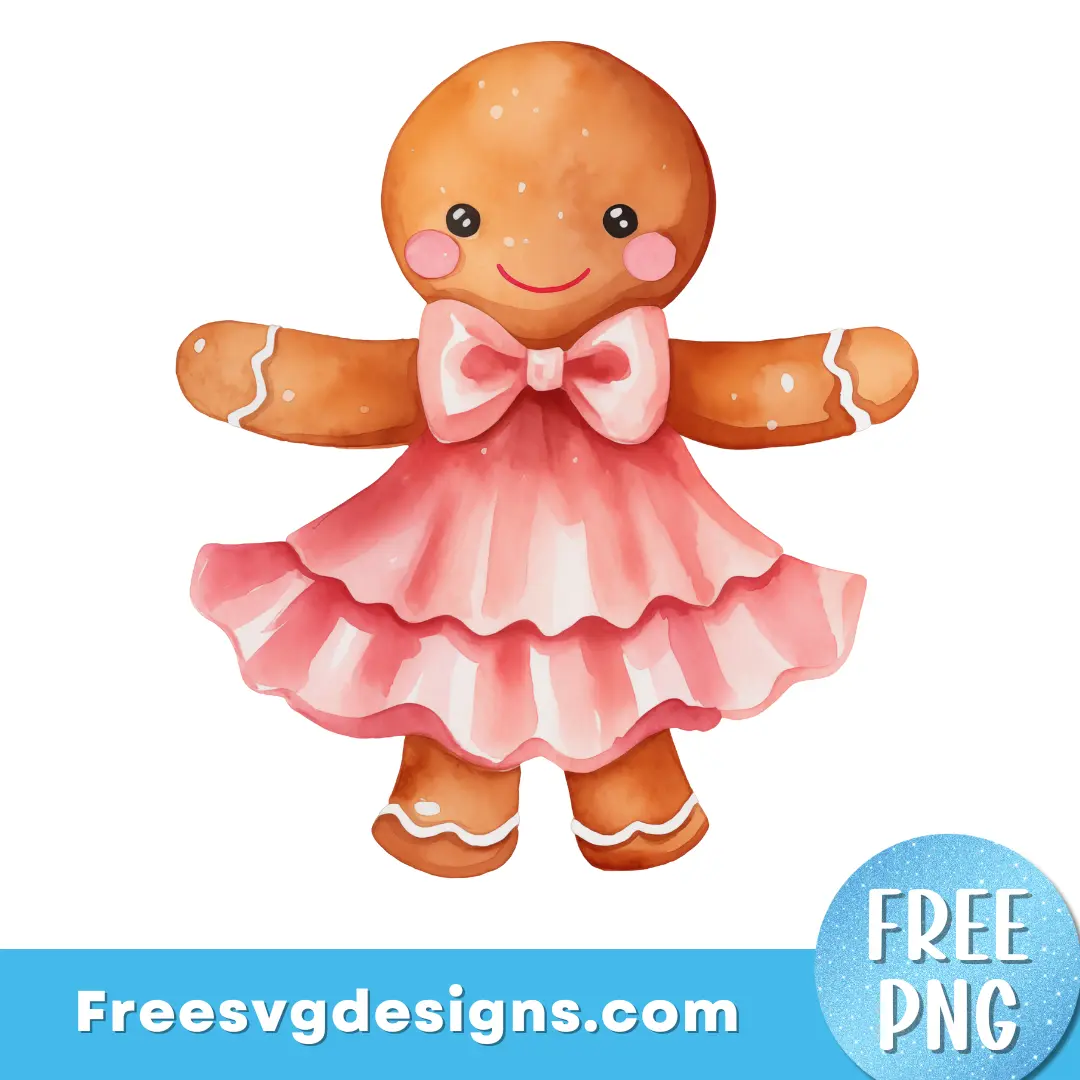 Christmas Gingerbread PNG | Free Sublimation Design 3498