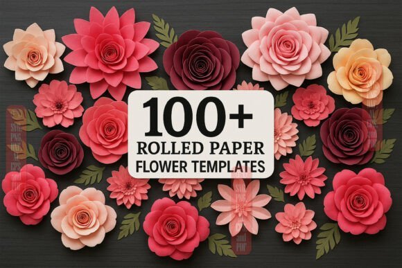 100 Flower SVG templates